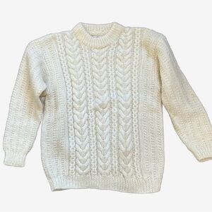 Cozy Cable Knit Sweater - Cream